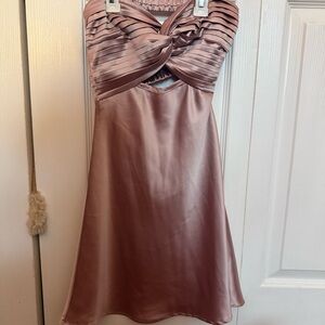 Princess Polly mauve pink strapless dress, size 0